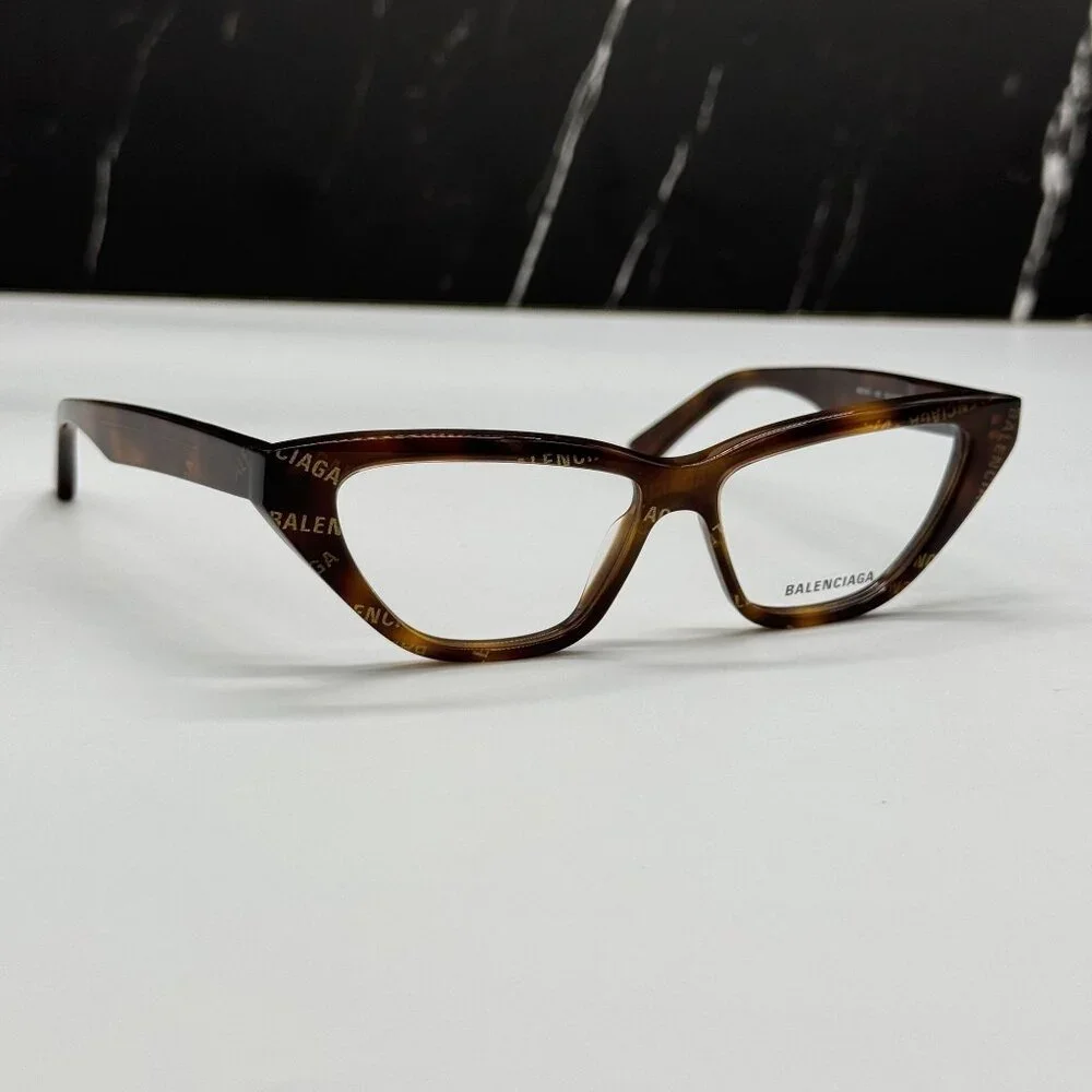 NEW BALENCIAGA BB0128O 002 CAT EYE HAVANA WOMEN EYEGLASSES BALENCIAGA